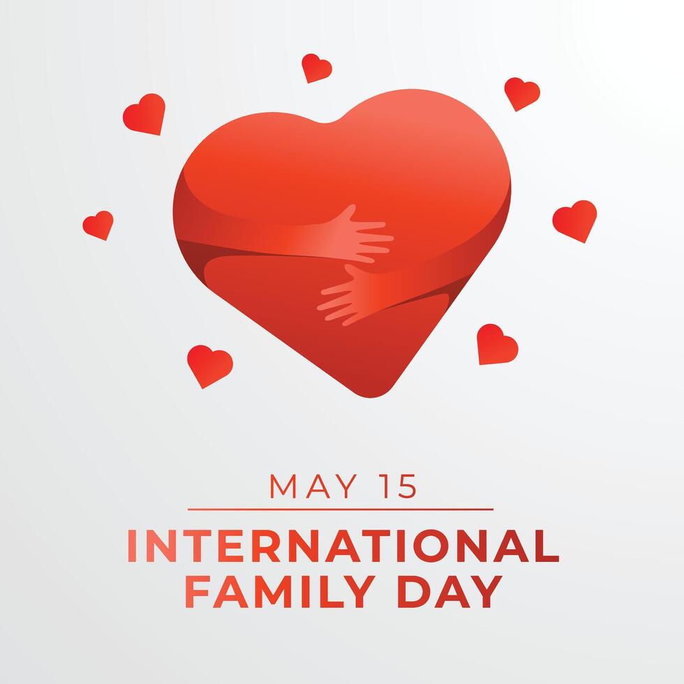 Internationale familie dag ontwerp sjabloon. familie illustratie. hart . eps 10. vlak ontwerp. vector