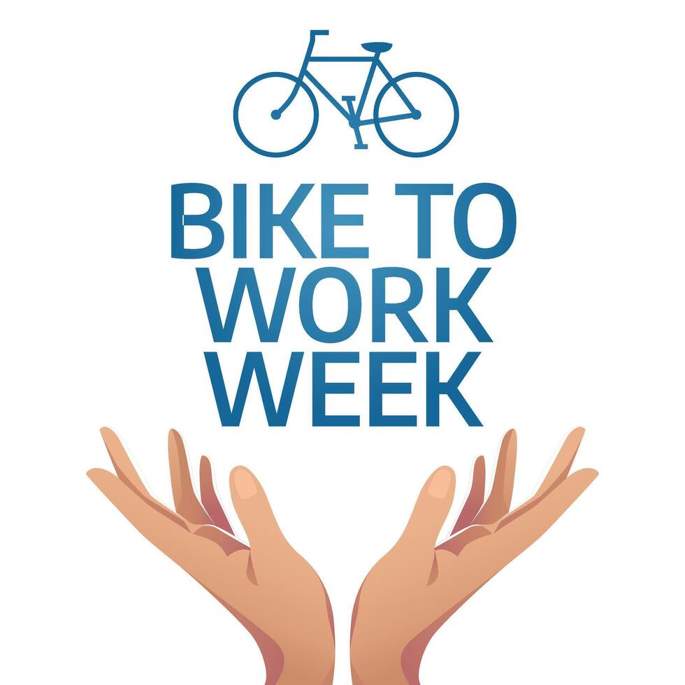 fiets naar werk week ontwerp sjabloon. fiets ontwerp. klimaat verandering illustratie. eps 10. vector