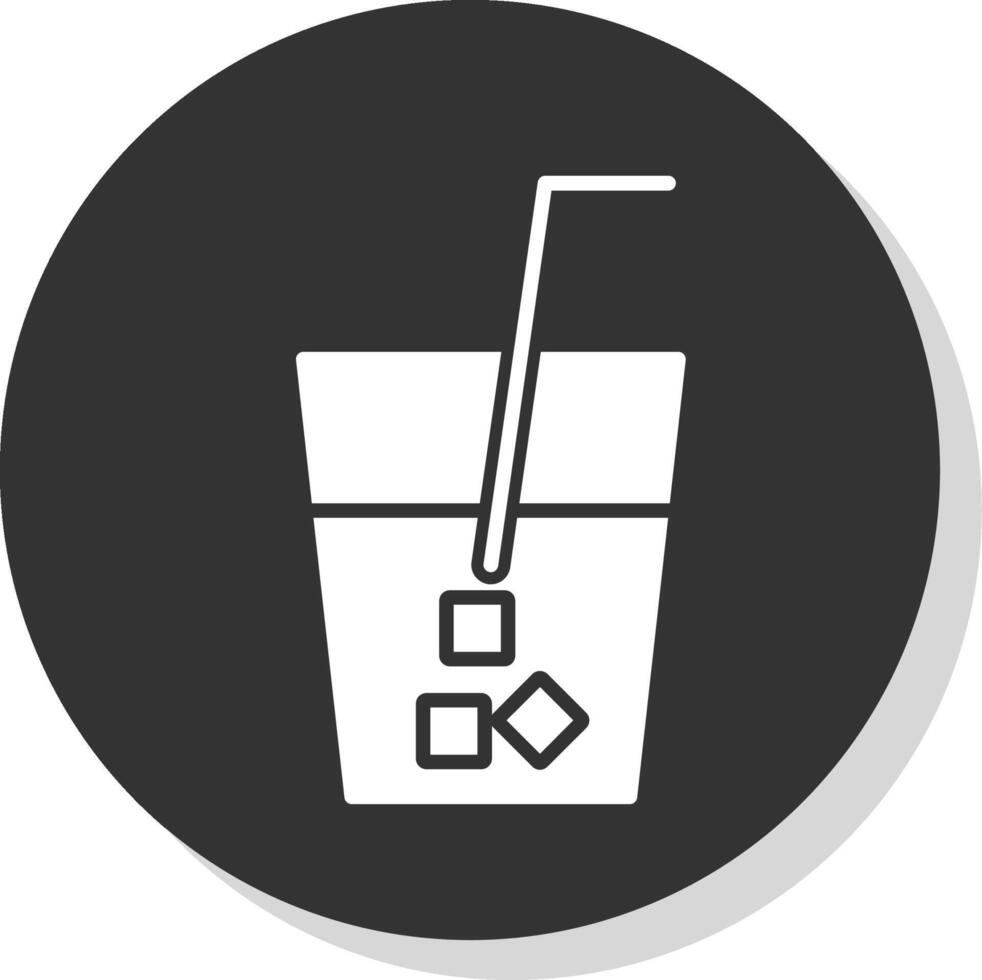 drinken glyph grijs cirkel icoon vector