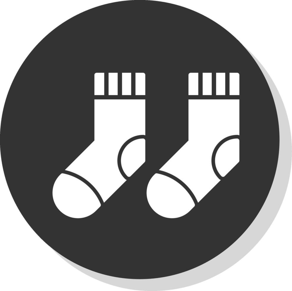 sokken glyph grijs cirkel icoon vector