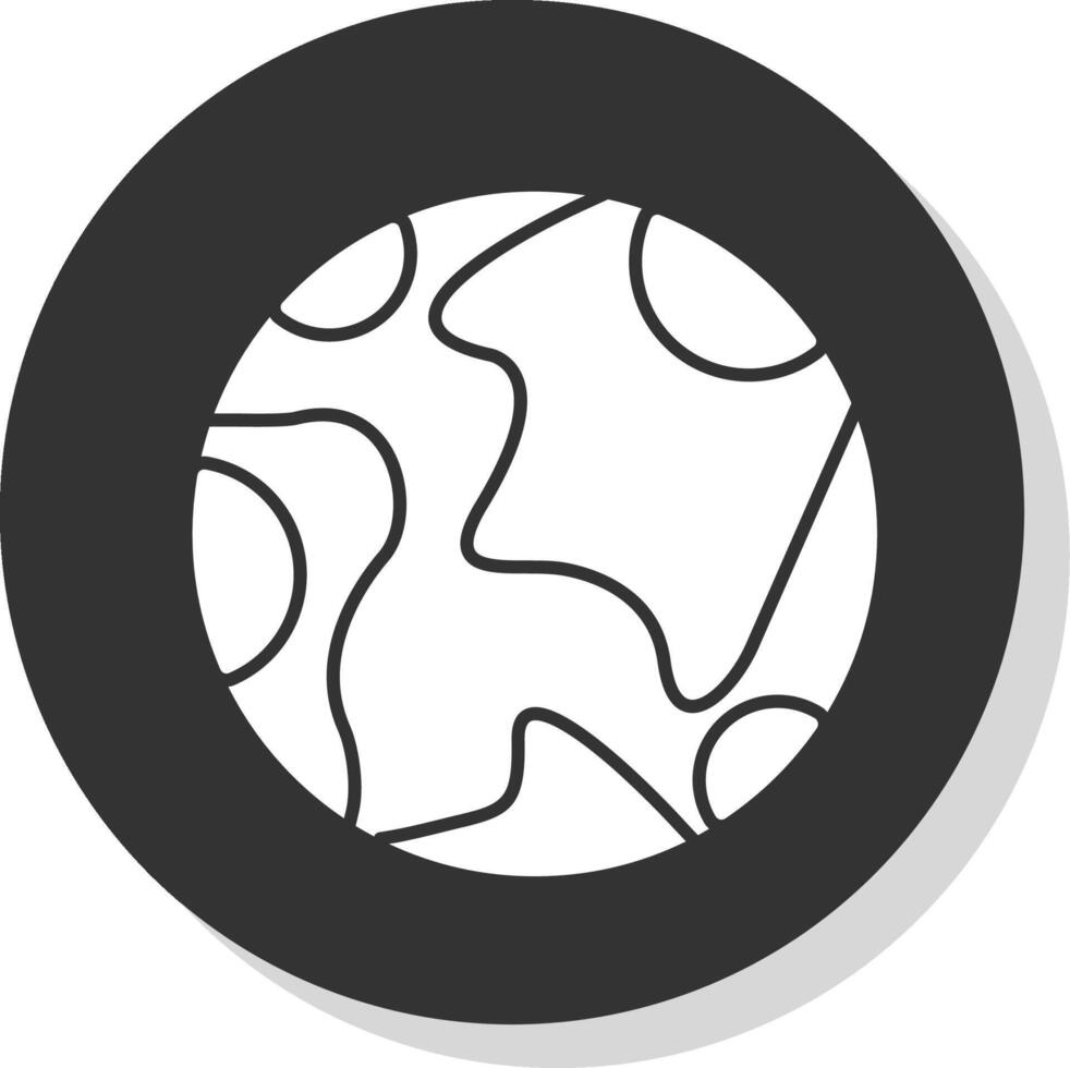 aarde glyph grijs cirkel icoon vector