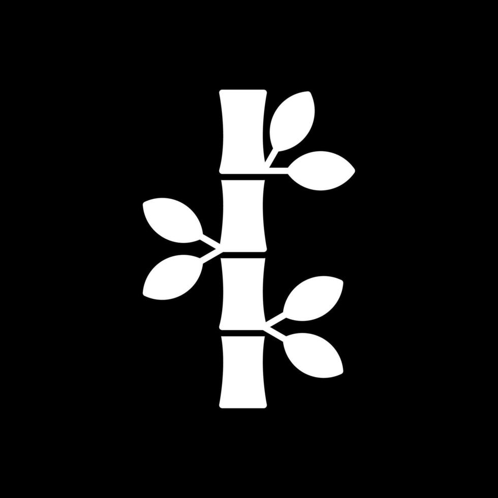 bamboe glyph omgekeerd pictogram vector