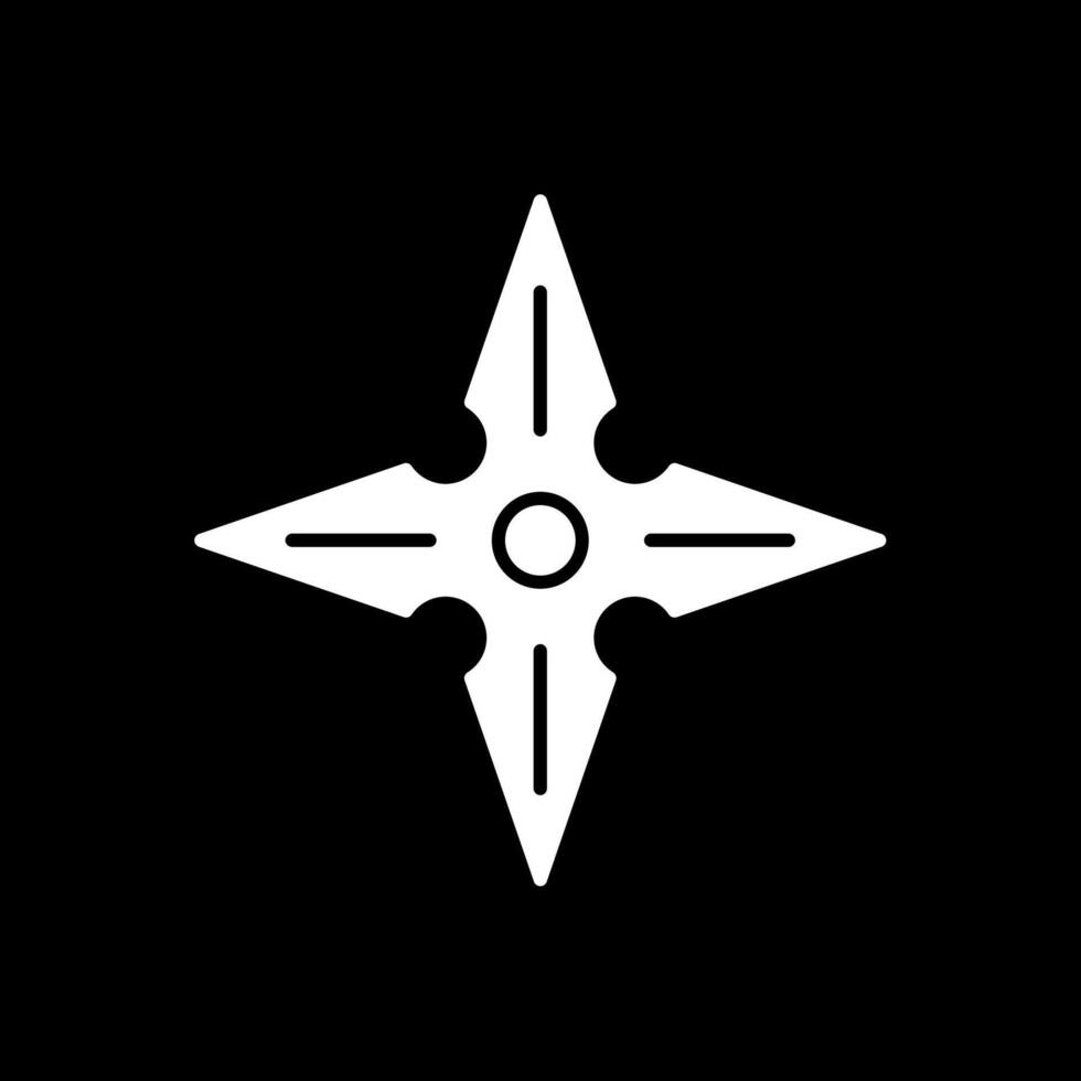 shuriken glyph omgekeerd icoon vector