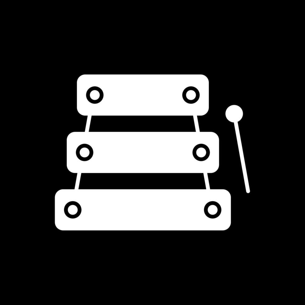 xylofoon glyph omgekeerd pictogram vector