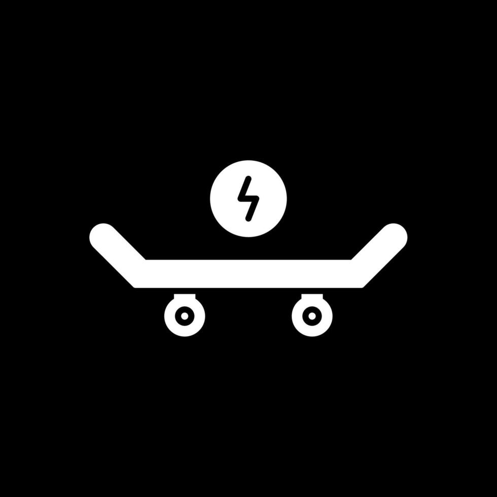 skateboard glyph omgekeerd icoon vector
