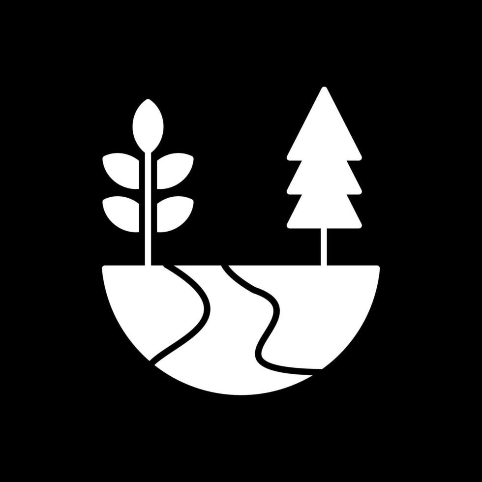 natuur glyph omgekeerd icoon vector