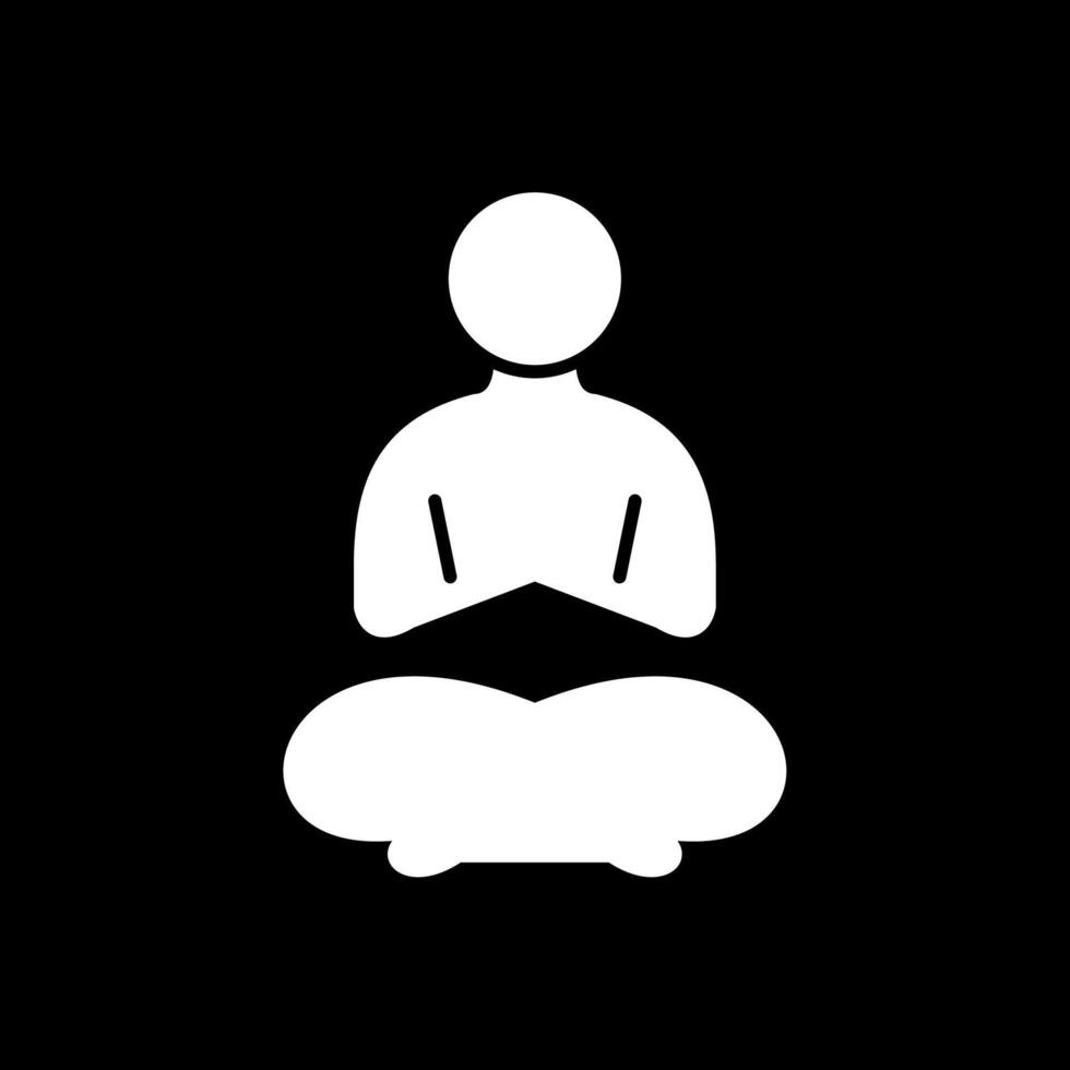 yoga glyph omgekeerd icoon vector