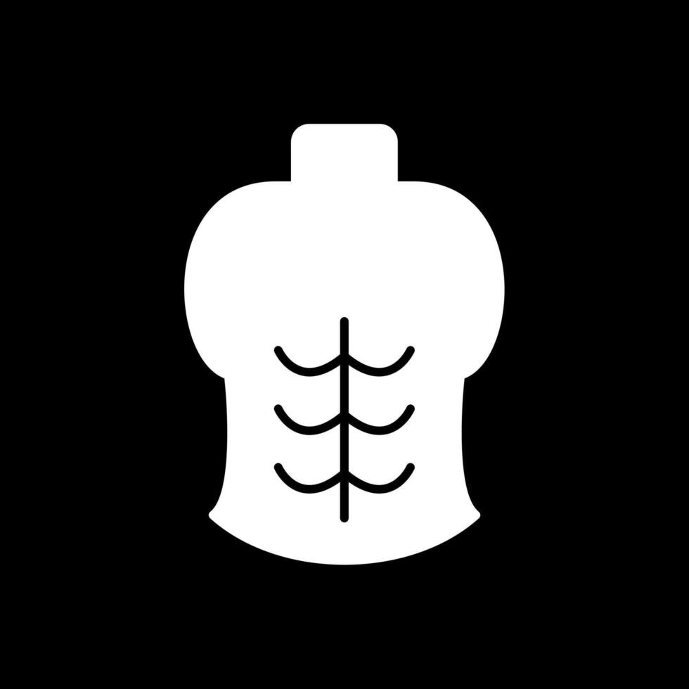 buikspieren glyph omgekeerd icoon vector