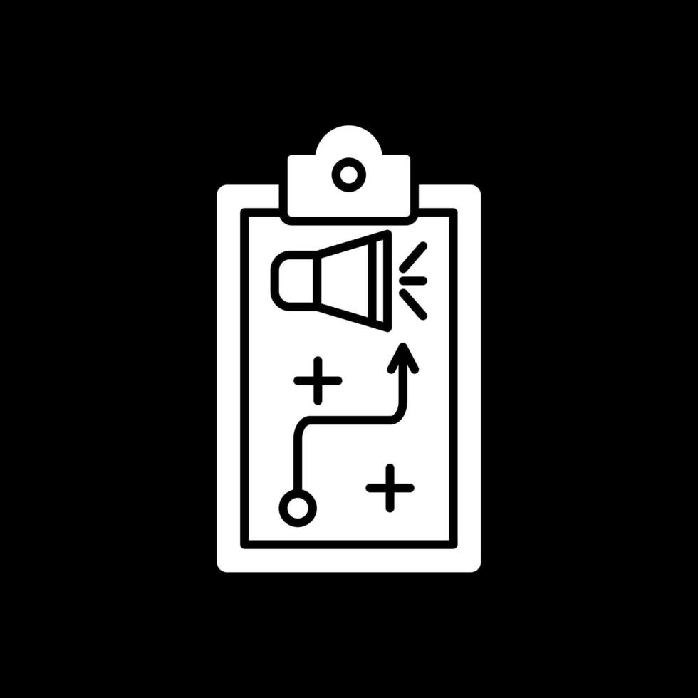 strategie glyph omgekeerd pictogram vector