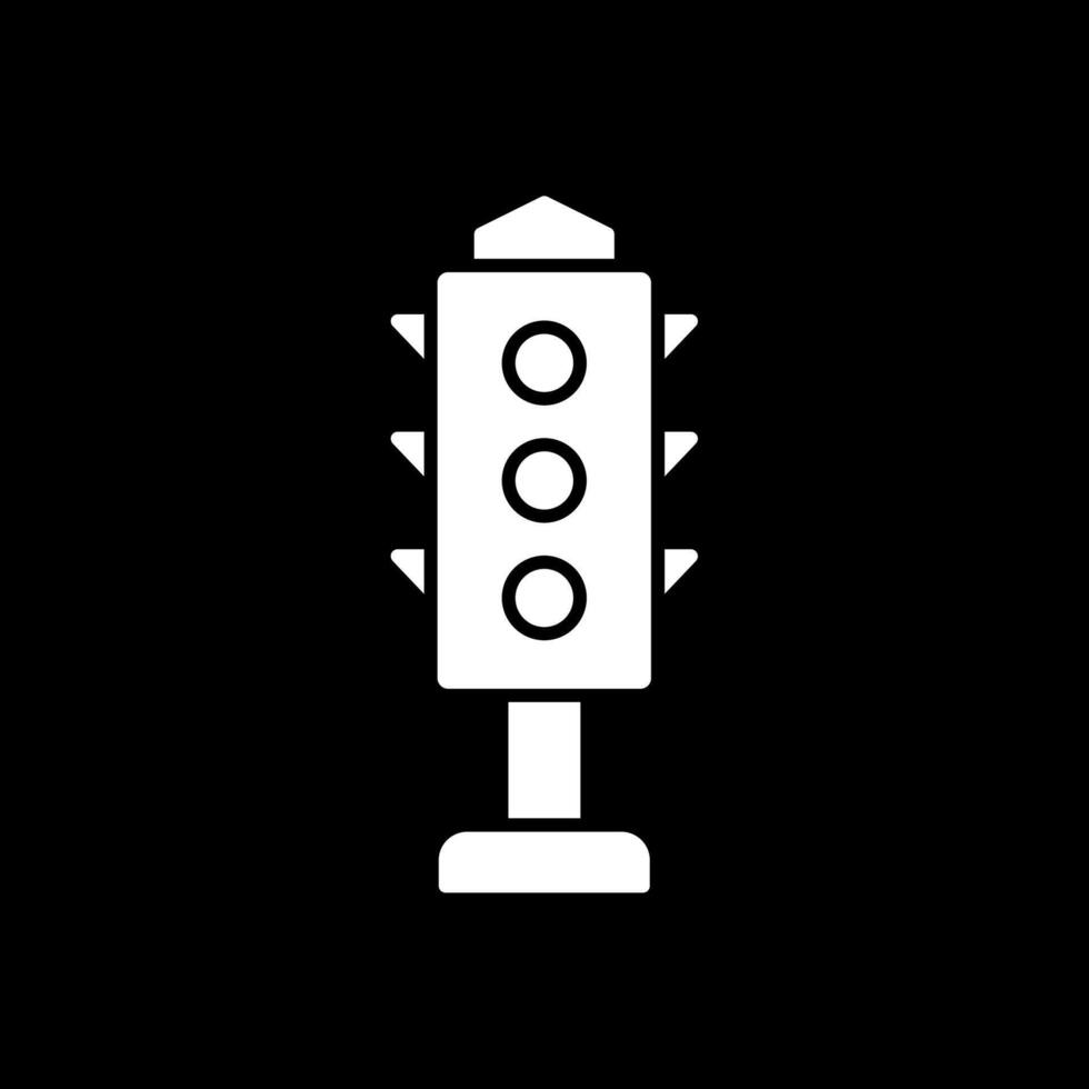 verkeer lichten glyph omgekeerd icoon vector