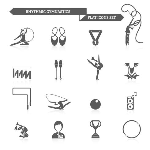 Turnen Icons Set vector