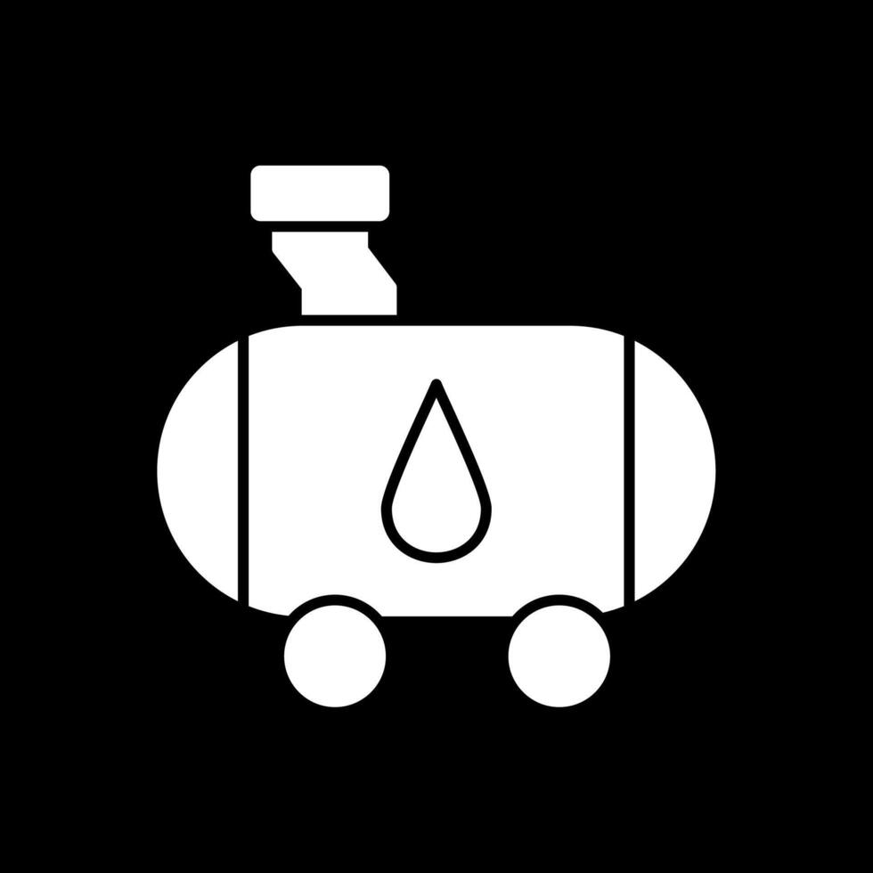 tank glyph omgekeerd pictogram vector