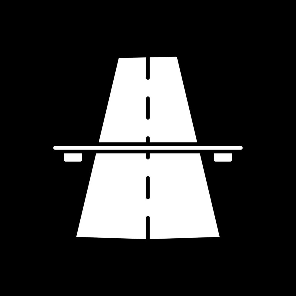 snelweg glyph omgekeerd icoon vector