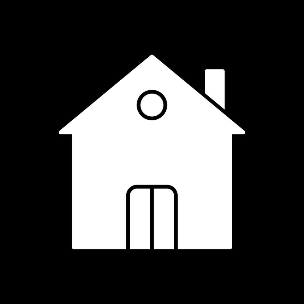 residentie glyph omgekeerd icoon vector