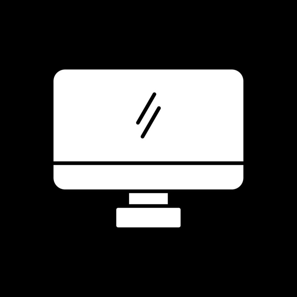 computer glyph omgekeerd pictogram vector