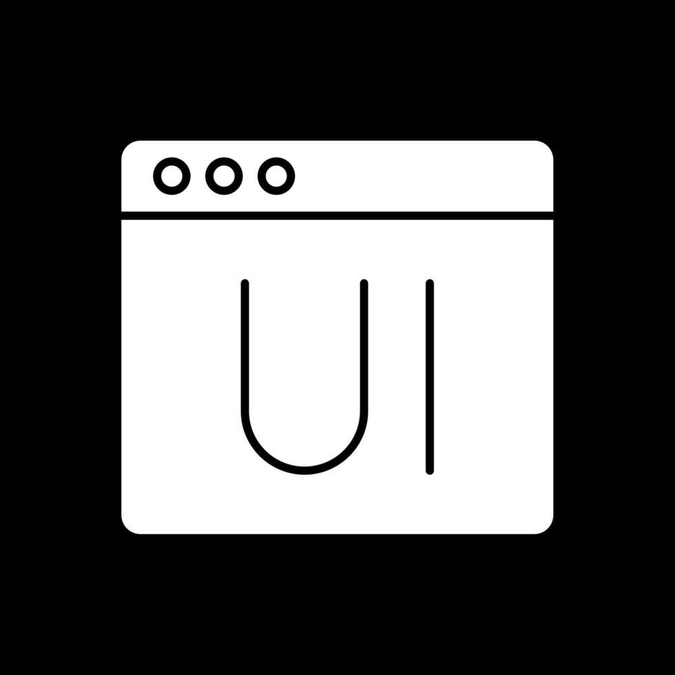 ui glyph omgekeerd icoon vector