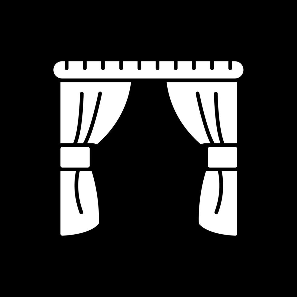 gordijnen glyph omgekeerd pictogram vector