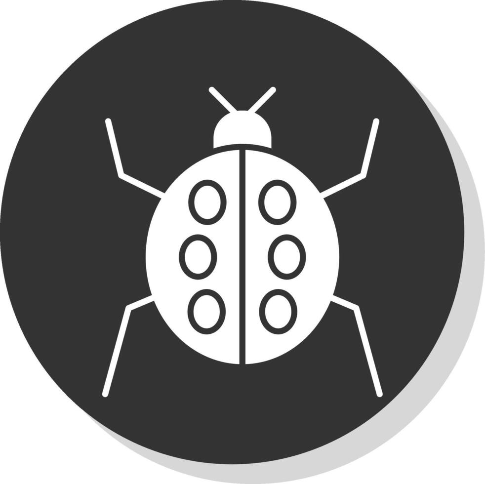 insect glyph grijs cirkel icoon vector