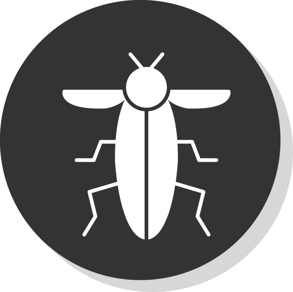 insect glyph grijs cirkel icoon vector