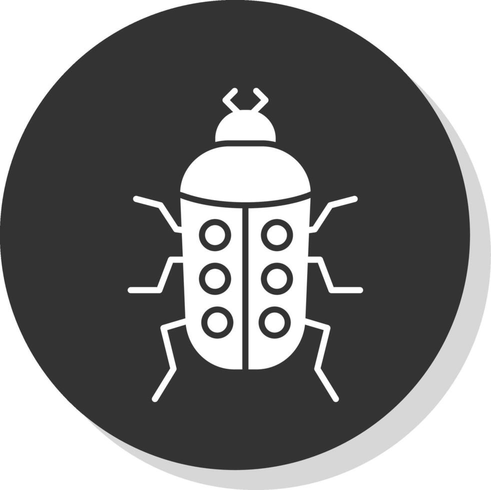 insect glyph grijs cirkel icoon vector