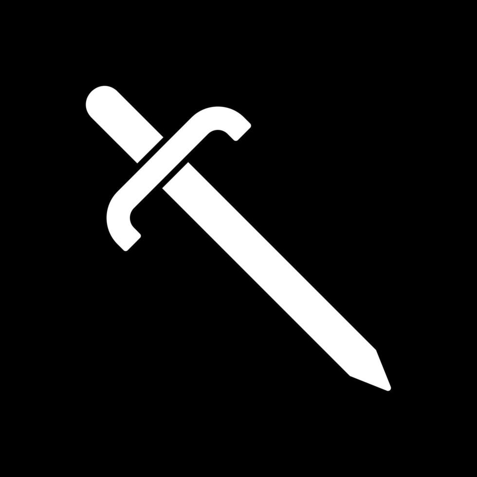 machete glyph omgekeerd icoon vector