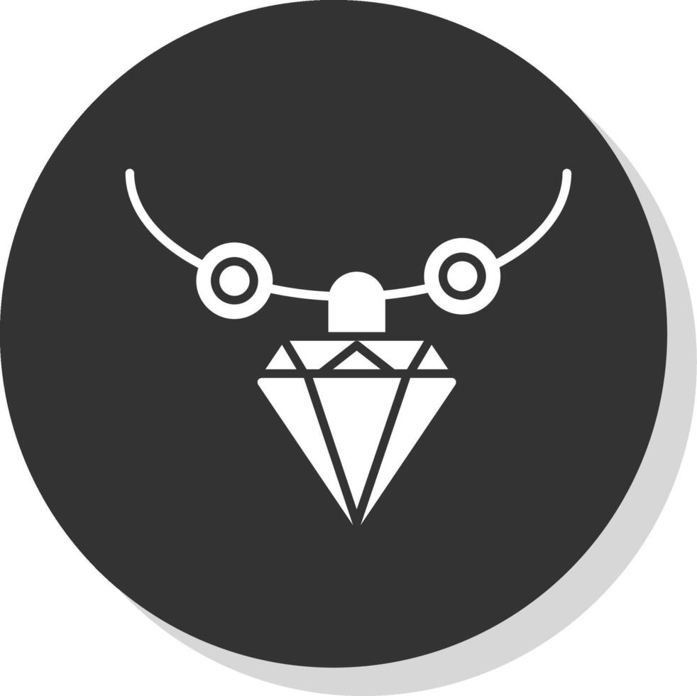 ketting glyph grijs cirkel icoon vector