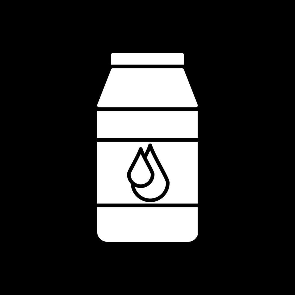 melk glyph omgekeerd icoon vector