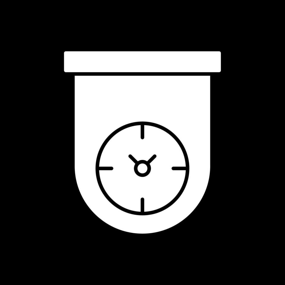 keuken timer glyph omgekeerd icoon vector