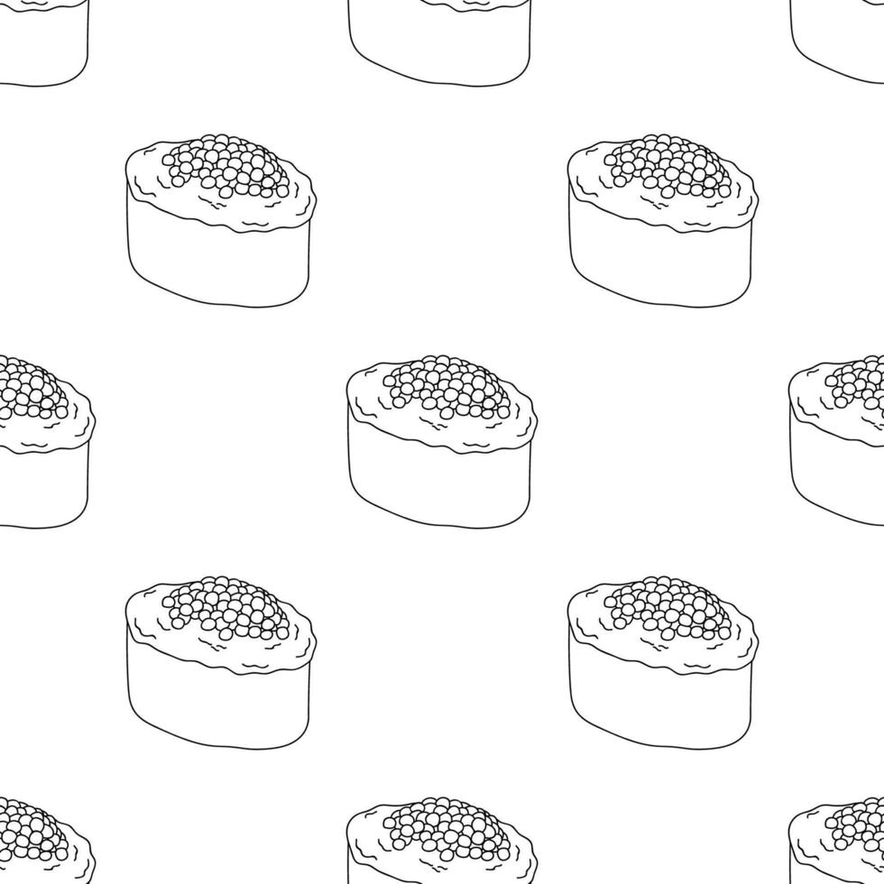 naadloos patroon met sushi voor decoratief afdrukken, omhulsel papier, menu, behang en kleding stof vector