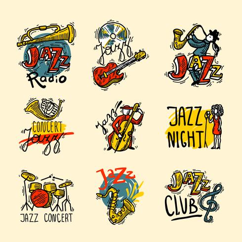 jazzlabels instellen vector