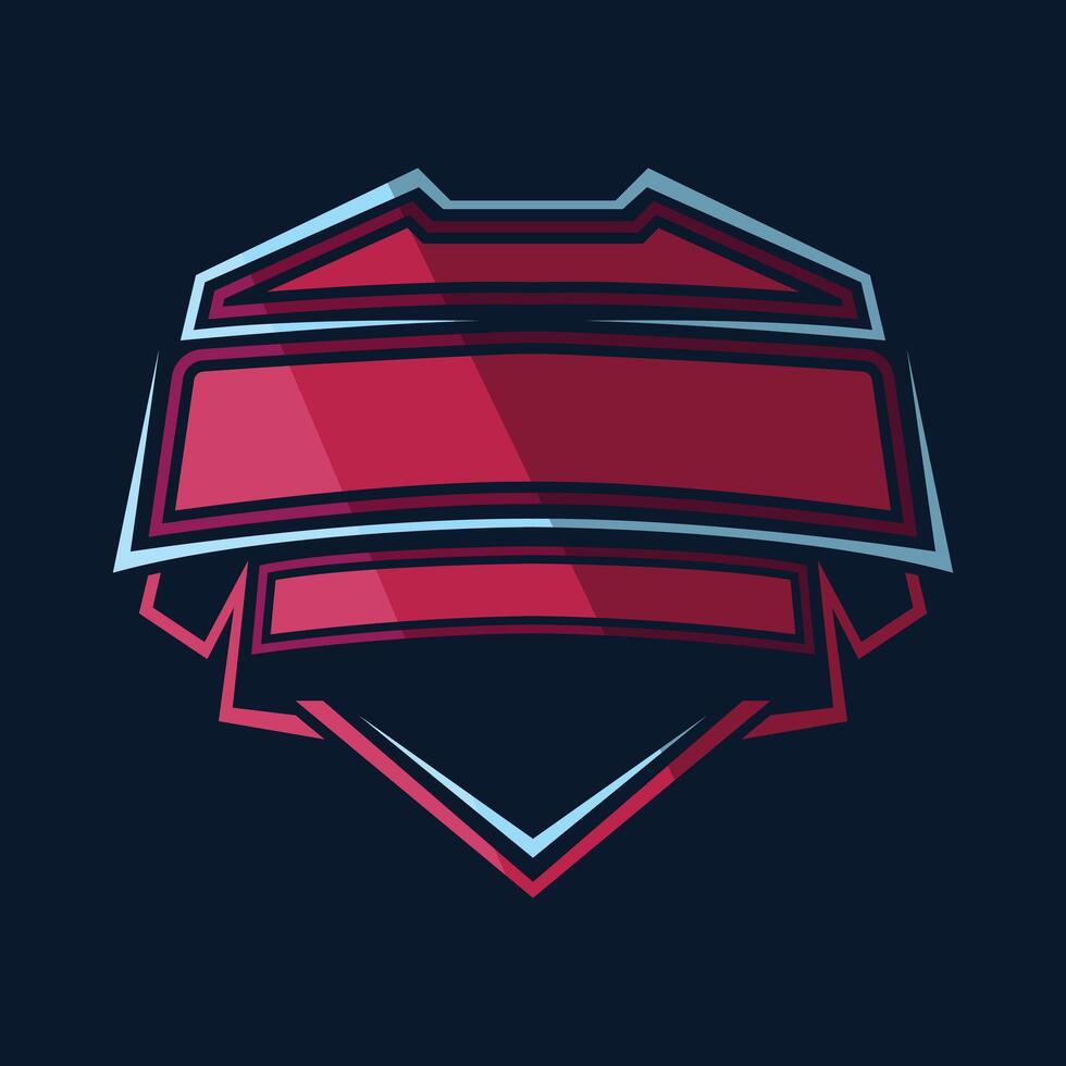 blanco insigne logo sjabloon. gaming logo. team logo. schild logo, illustratie vector