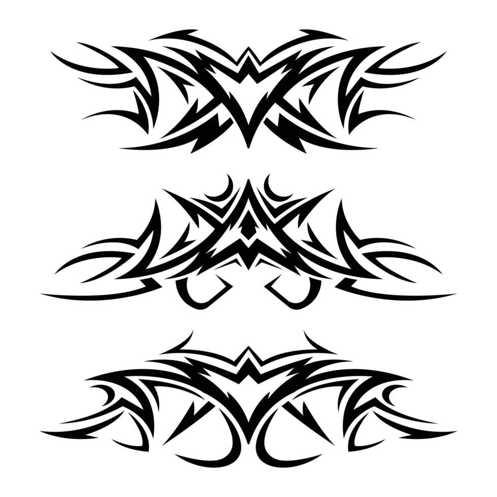 verzameling van abstract tribal tatoeëren ontwerpen vector