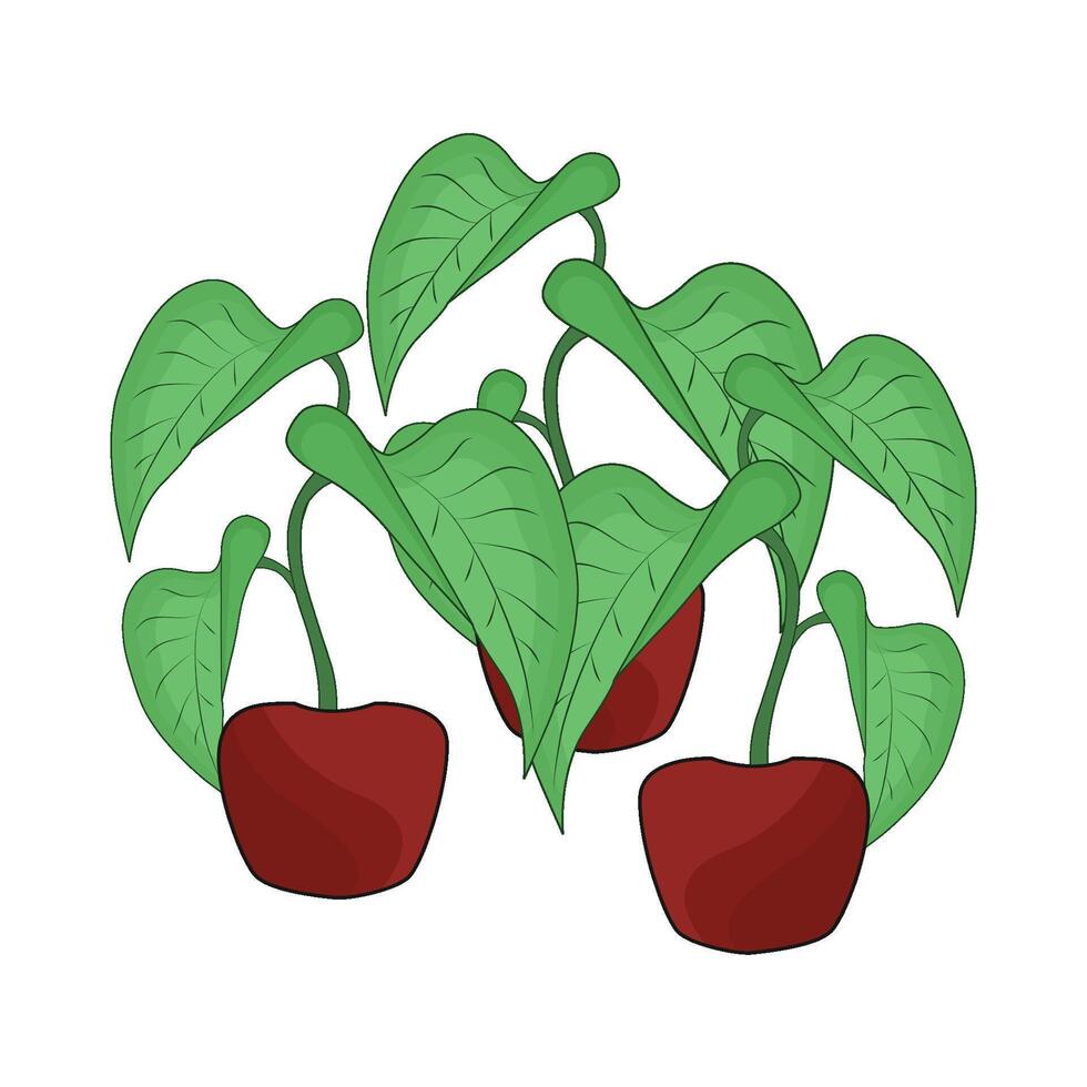 illustratie van kamerplant vector