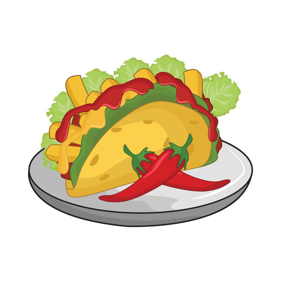 illustratie van taco vector