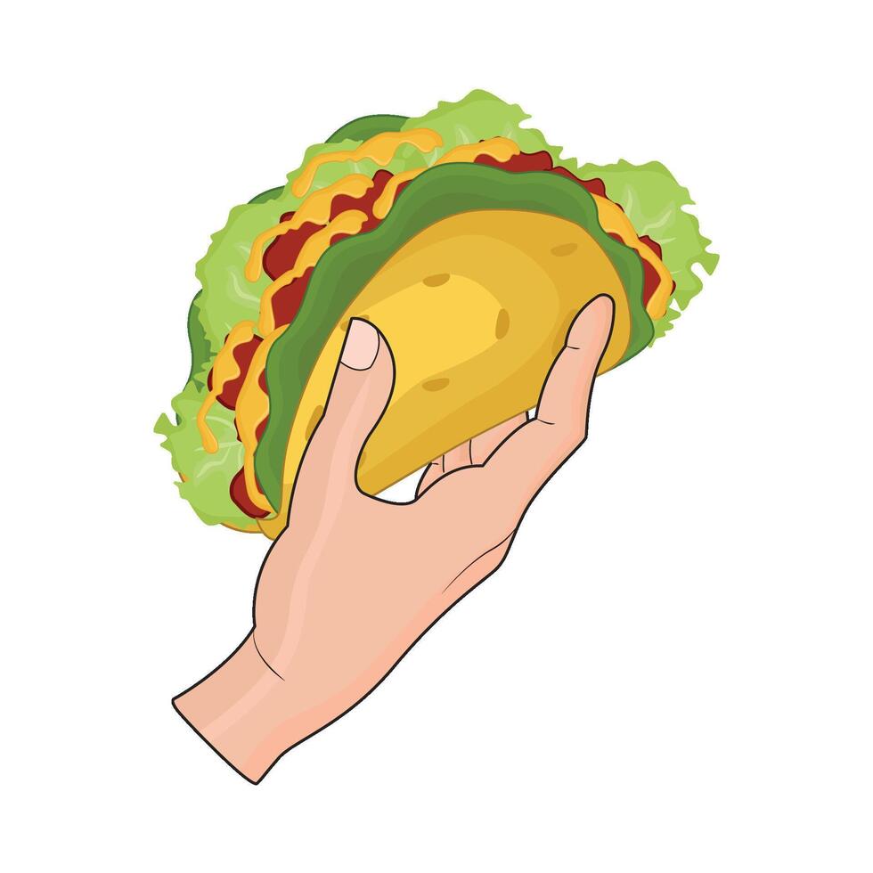 illustratie van taco vector