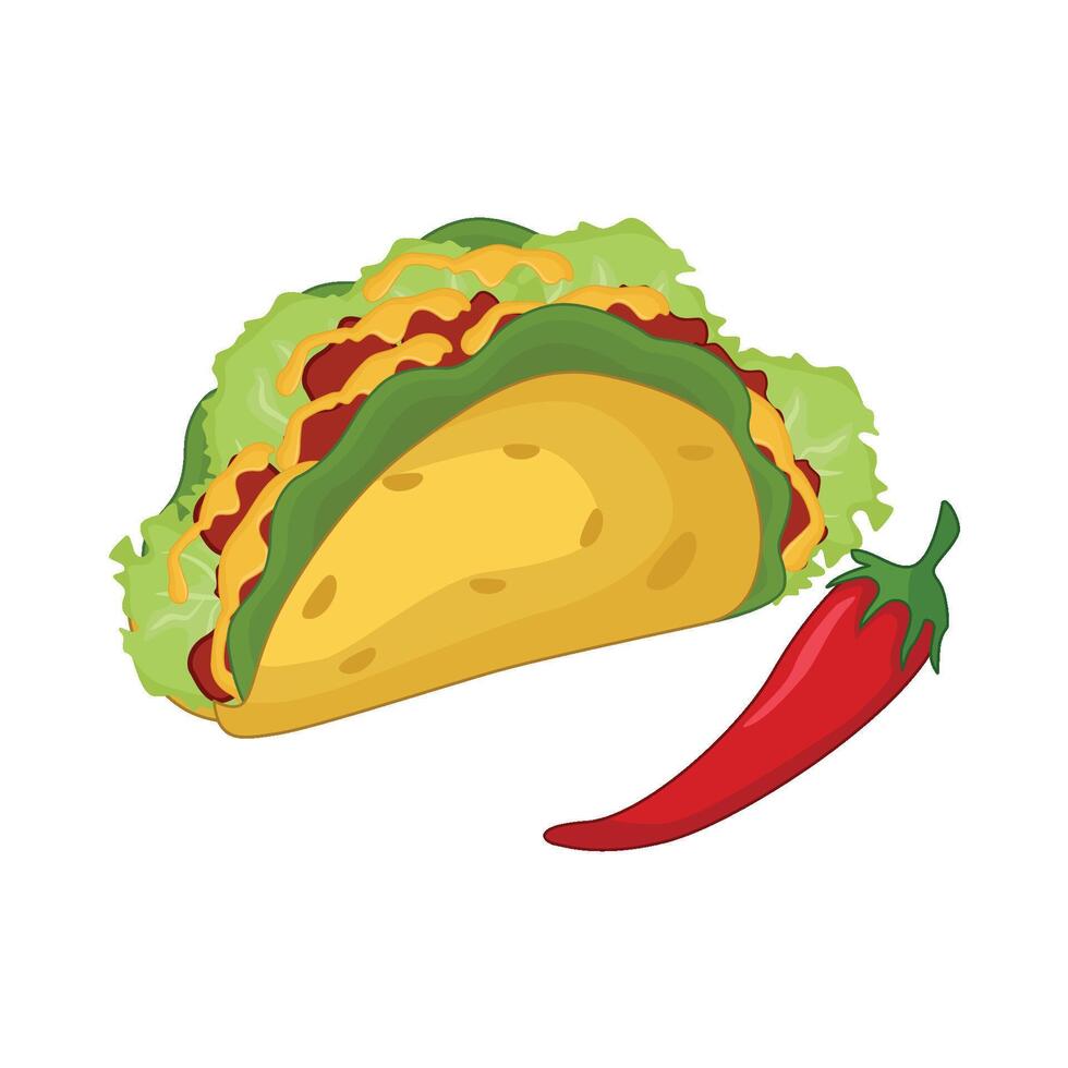 illustratie van taco vector