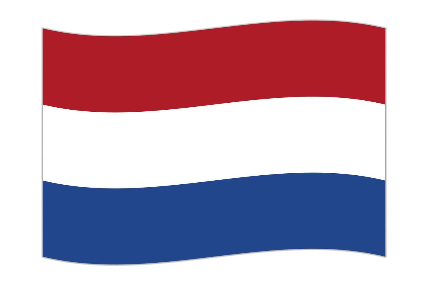 golvend vlag van de land nederland. illustratie. vector