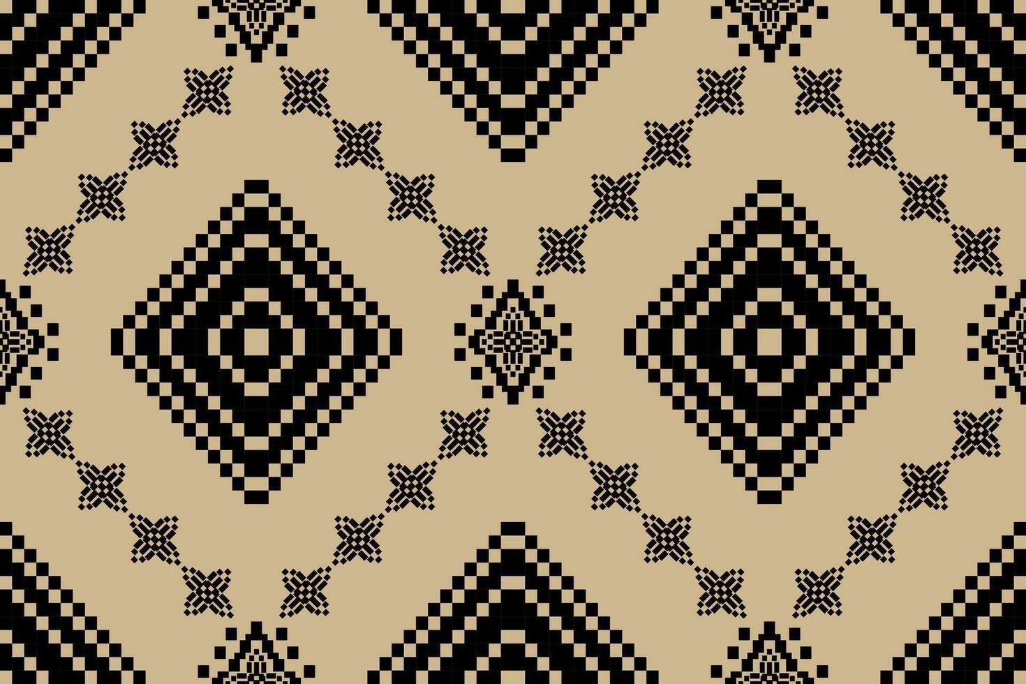 Navajo tribal naadloos patroon. inheems Amerikaans ornament. etnisch zuiden western decor stijl. boho meetkundig ornament. pixel naadloos patroon. Mexicaans deken, tapijt. geweven tapijt illustratie. vector