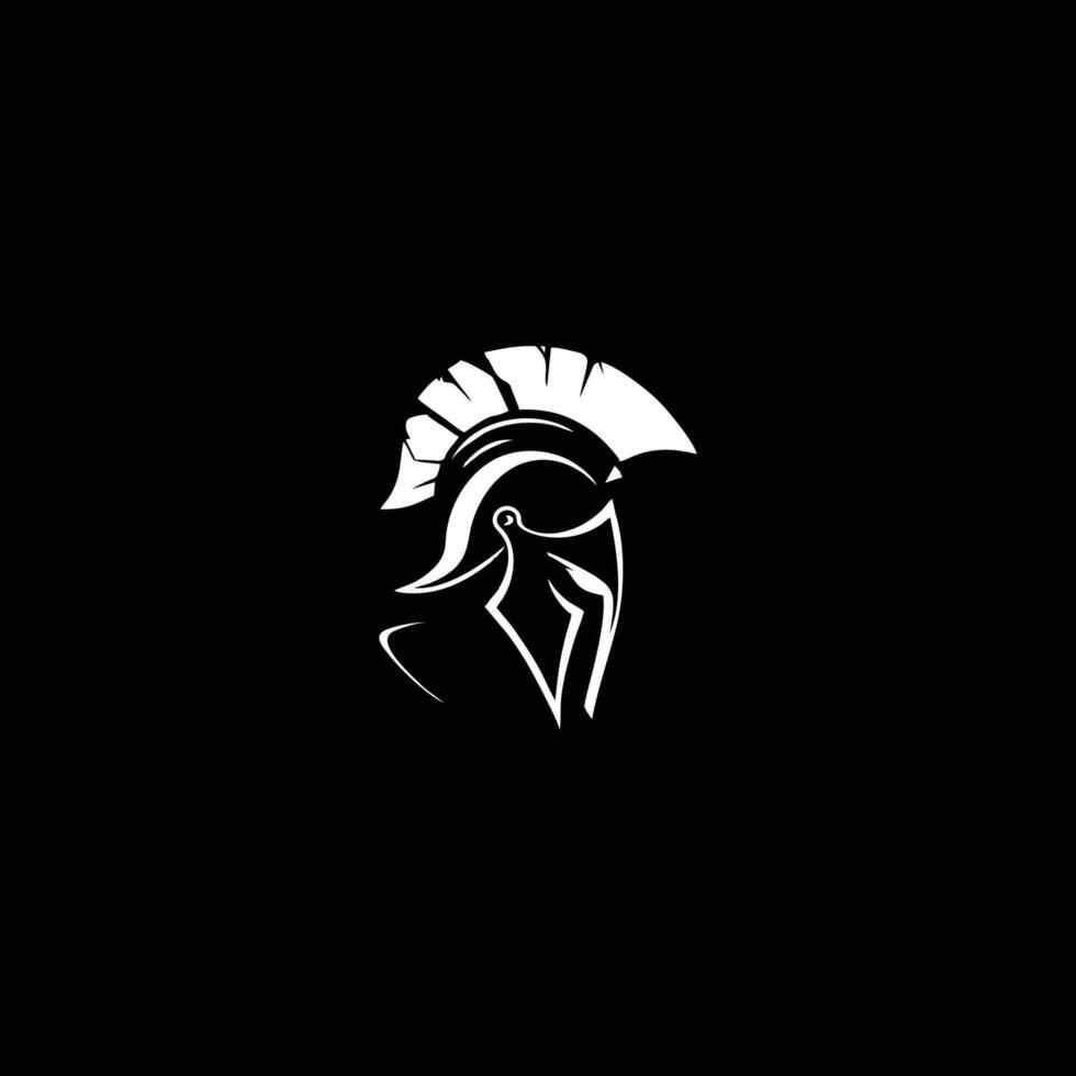 spartaans krijger symbool, jas van armen. spartaans leger helm logo, spartaans Grieks gladiator helm logo icoon illustratie. vector