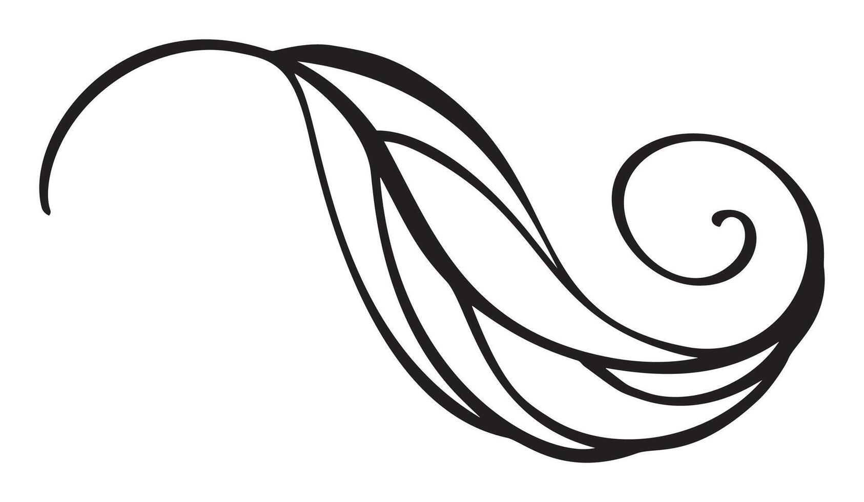 abstract blad lijn icoon. wijnoogst minimaal stijl illustratie voor kinderen boek ontwerp of web, logo eco Product vector