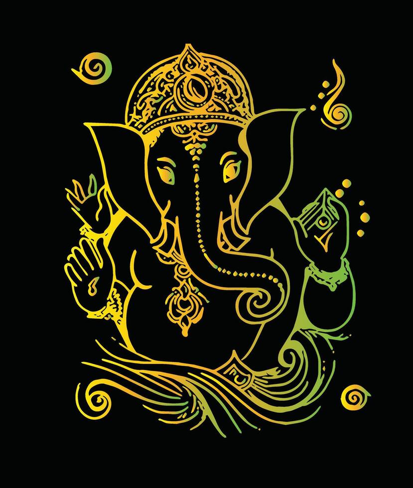 Hindoe heer shree ganesh beeld vector