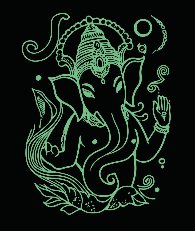 Hindoe heer shree ganesh beeld vector