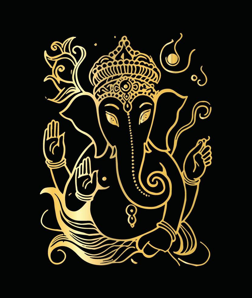 Hindoe heer shree ganesh beeld vector