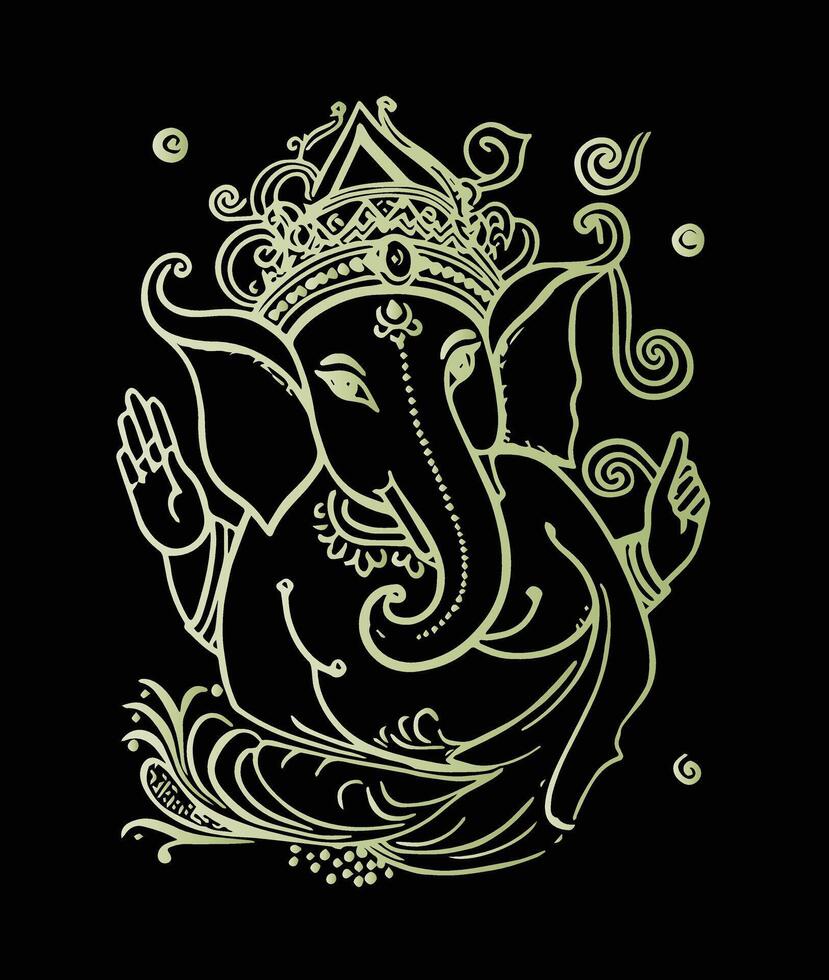 Hindoe heer shree ganesh beeld vector