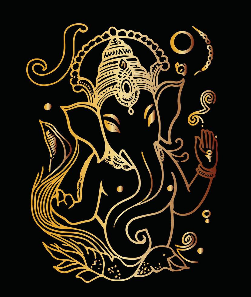 Hindoe heer shree ganesh beeld vector