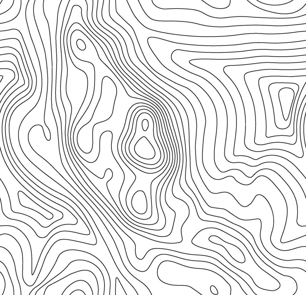 naadloos topografisch kaart achtergrond. lijn topografie kaart naadloos patroon. berg wandelen spoor over- terrein. contour achtergrond geografisch rooster. vector