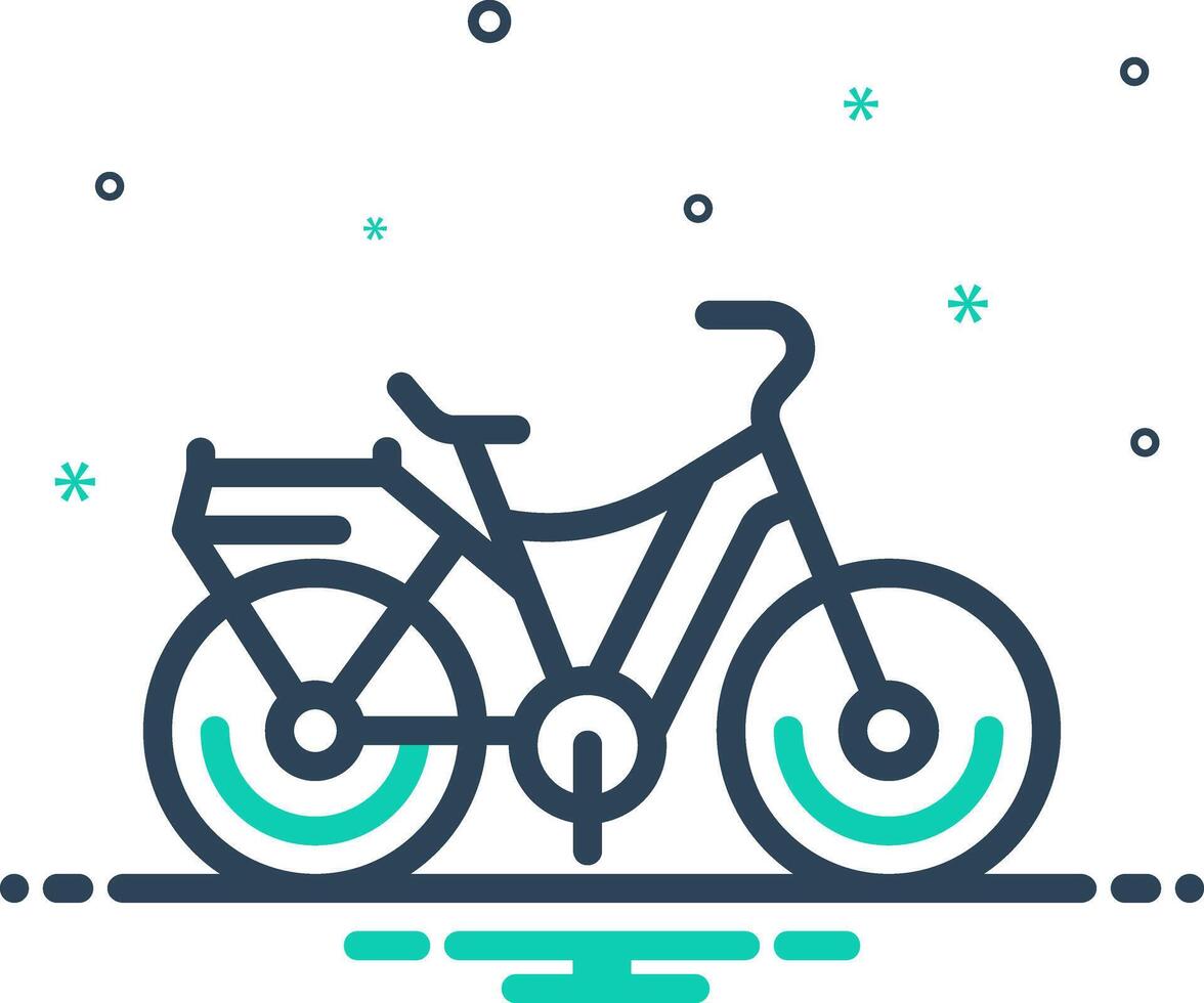 mix icoon voor fiets vector