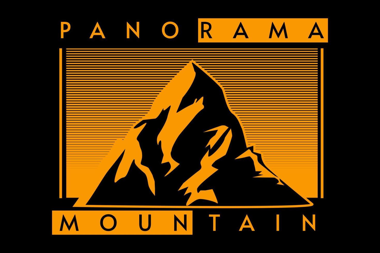 panorama berg silhouet retro design vector