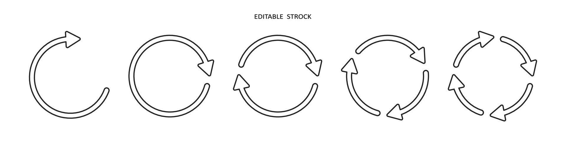 set cirkel pijlpictogrammen. recycling icoon. cirkelvormige pijlen vector