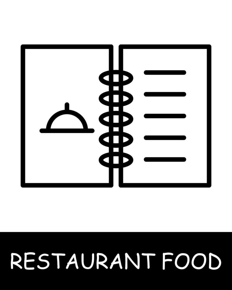 restaurant gerecht, menu icoon. kaart, fijnproever vakmanschap, culinaire creativiteit, eenvoud, silhouet, tussendoortje, fijnproever voedsel. verrukkelijk, ongebruikelijk voedsel concept. vector